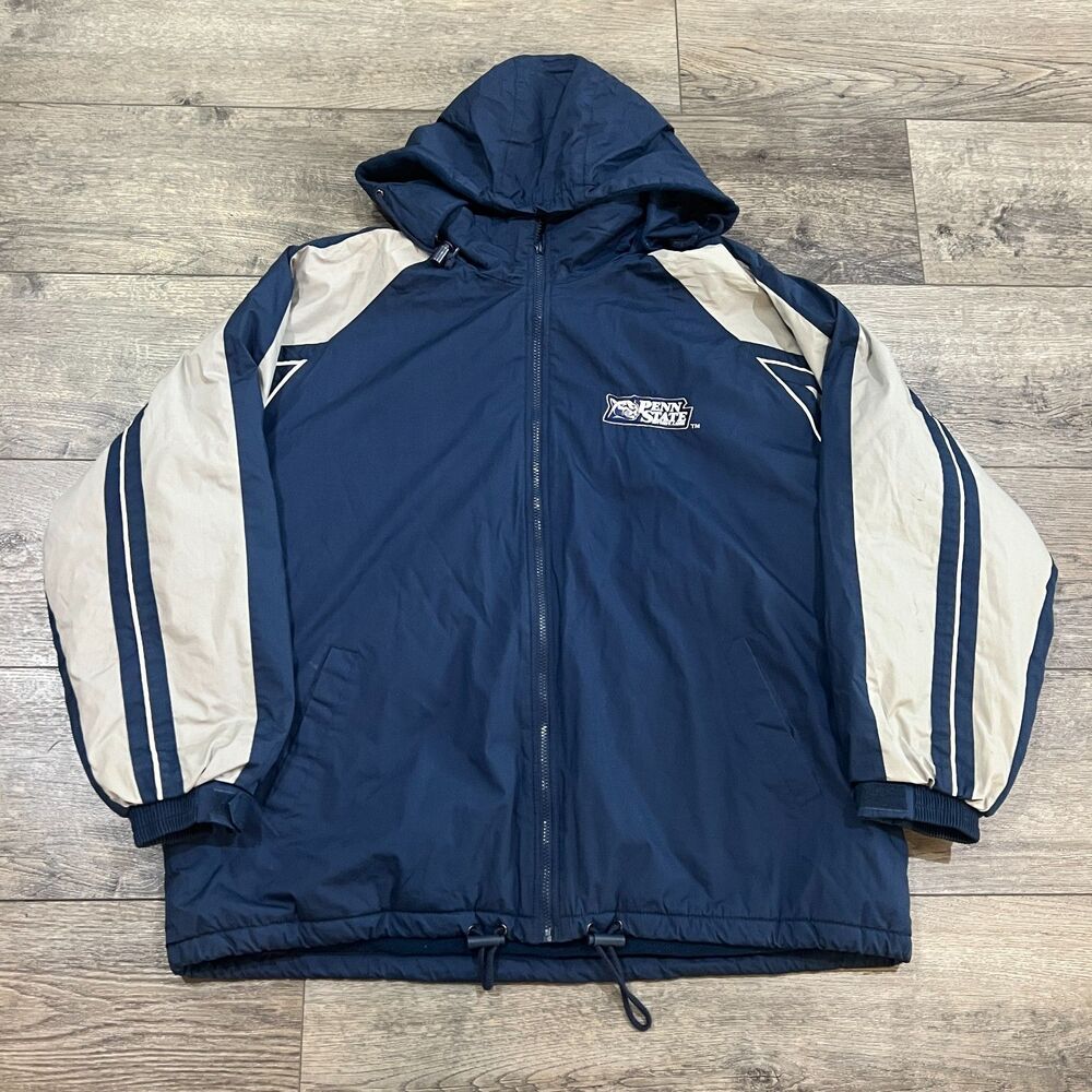 Vintage 90s Pro Player Penn State Nittany Lions Hooded Jacket Blue - Men's XL